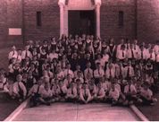 Historical photo of students at Marymount Primary School